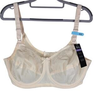Bali Cream Classic Support Underwire Full Coverage Bra 42C NWT